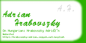 adrian hrabovszky business card